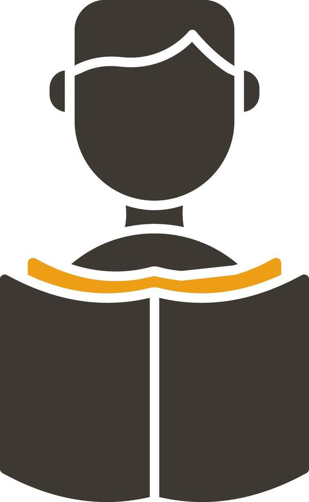 Student Glyph Two Colour Icon vector