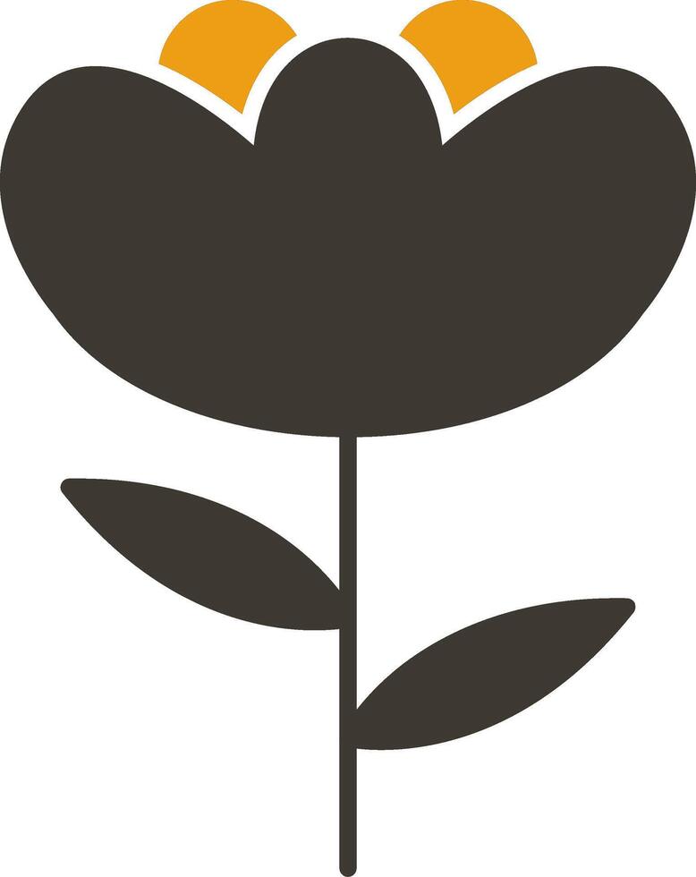 Iris Glyph Two Colour Icon vector