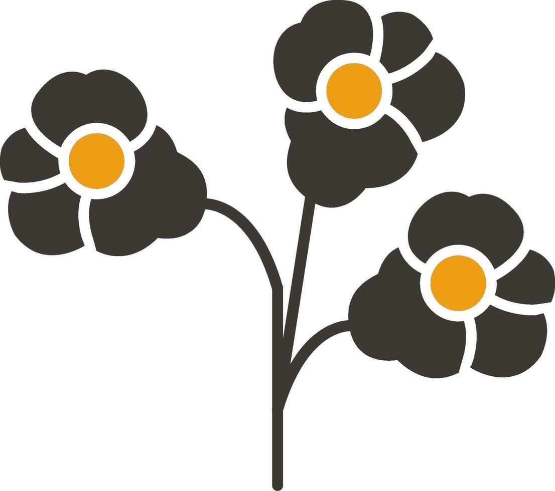 Dogbane Glyph Two Colour Icon vector