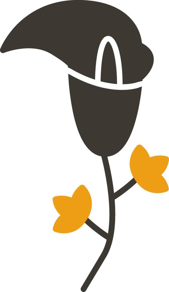 Arum Glyph Two Colour Icon vector