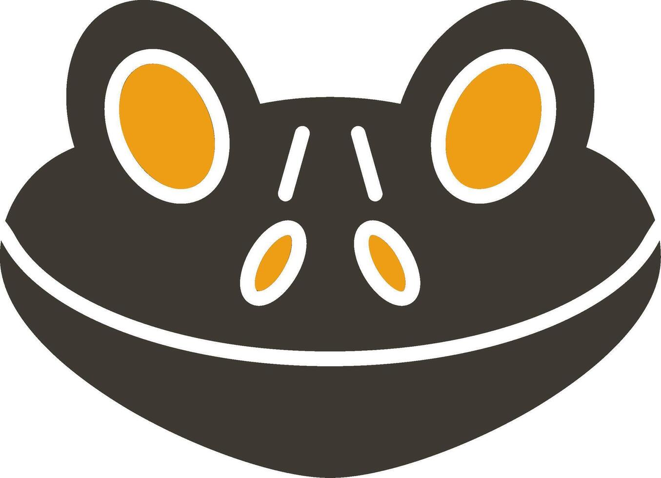 Frog Glyph Two Colour Icon vector