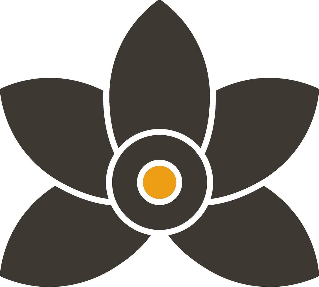 Lily Glyph Two Colour Icon vector