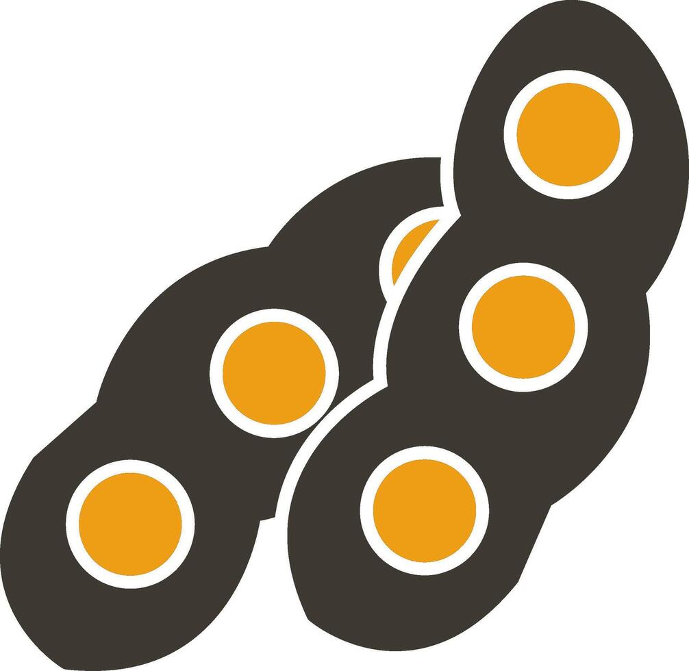 Soybean Glyph Two Colour Icon vector