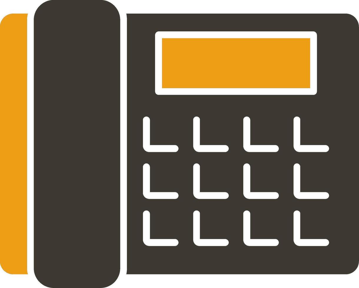 Telephone Glyph Two Colour Icon vector