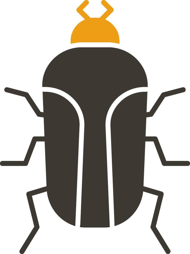 insecto glifo dos color icono vector