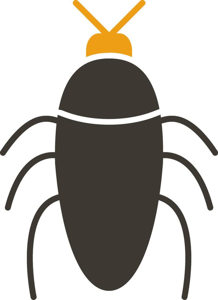 insecto glifo dos color icono vector