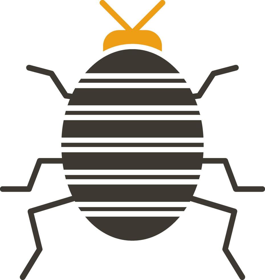 Bug Glyph Two Colour Icon vector