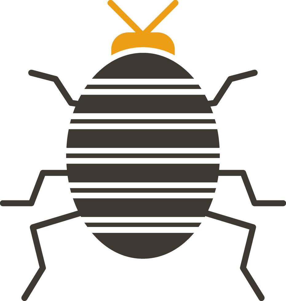 Bug Glyph Two Colour Icon vector