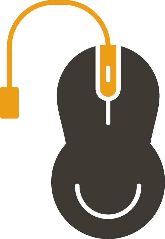 Mouse Glyph Two Colour Icon vector