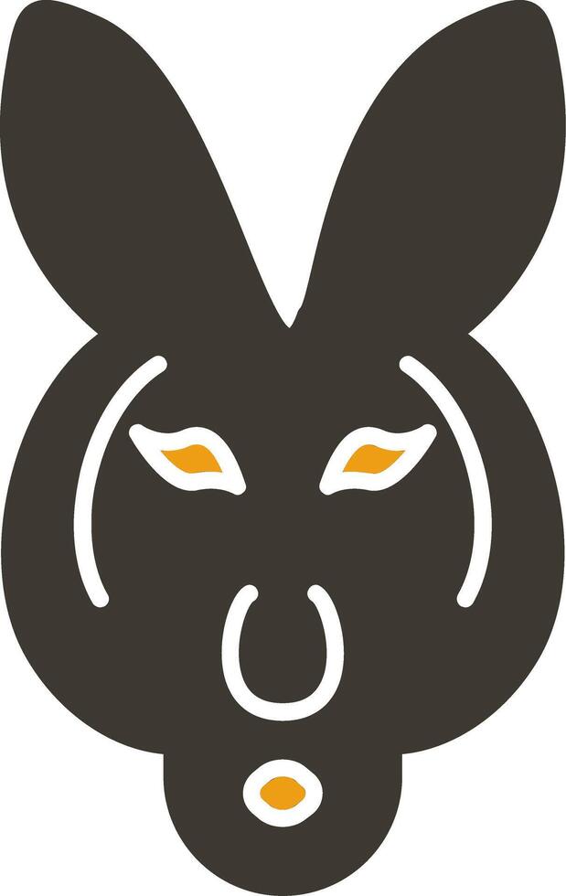 Kangaroo Glyph Two Colour Icon vector