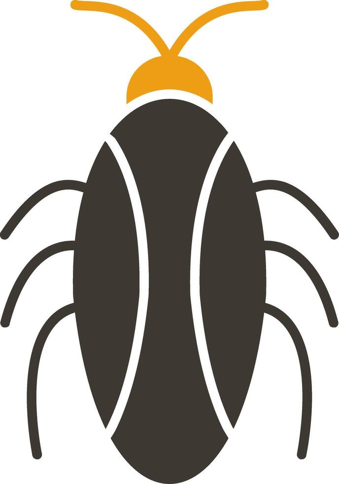 Cockroach Glyph Two Colour Icon vector