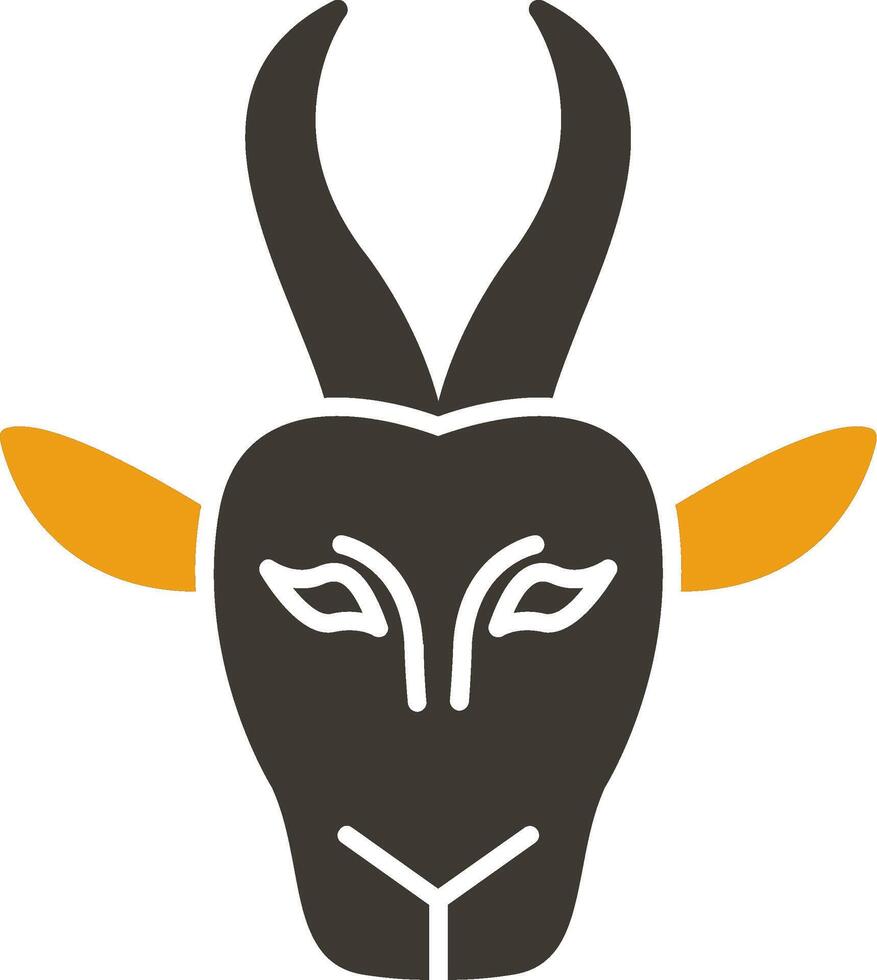 Gazelle Glyph Two Colour Icon vector