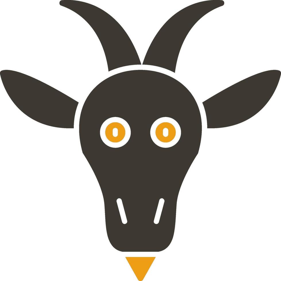 Goat Glyph Two Colour Icon vector