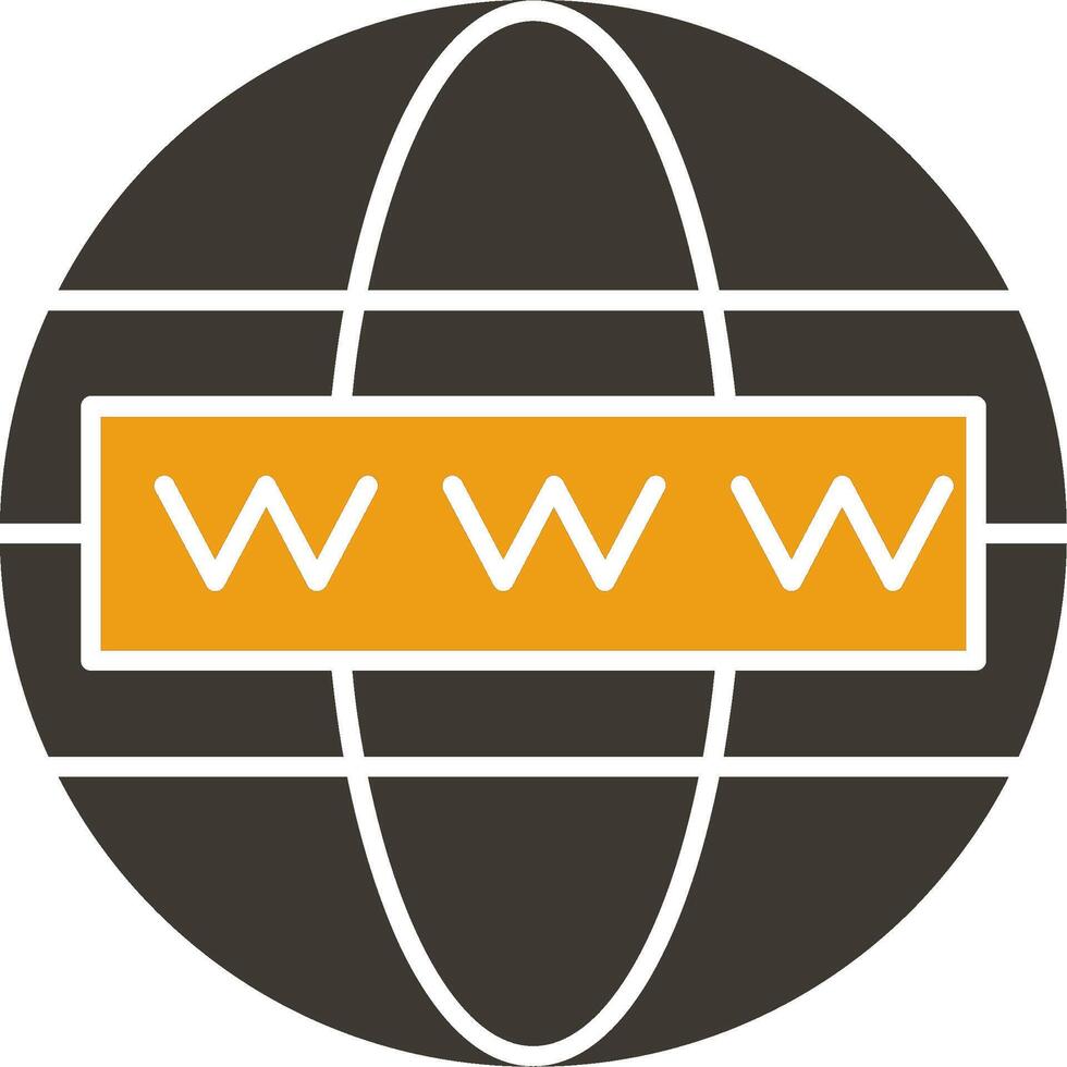 Worldwide Glyph Two Colour Icon vector