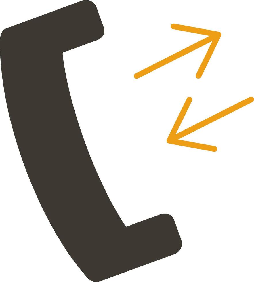Phone Receiver Glyph Two Colour Icon vector
