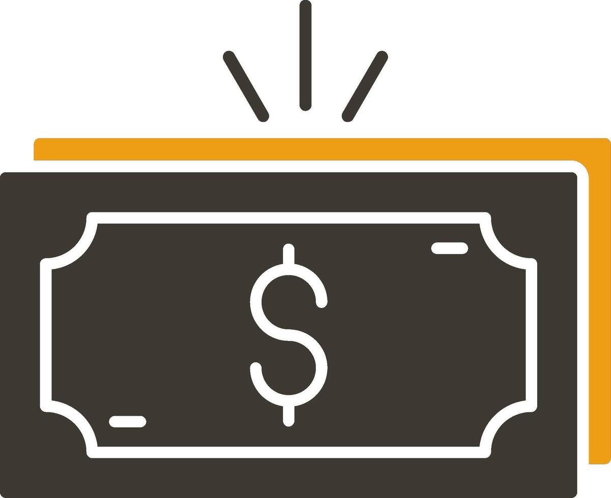 Money Glyph Two Colour Icon vector