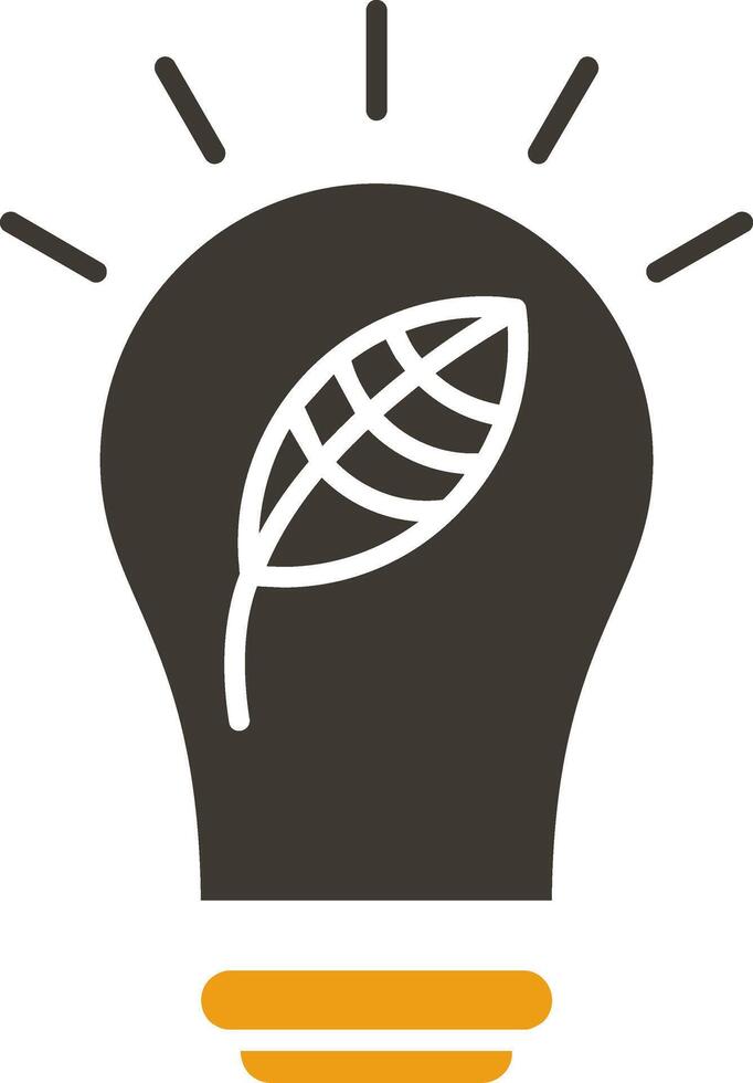 Bulb Glyph Two Colour Icon vector