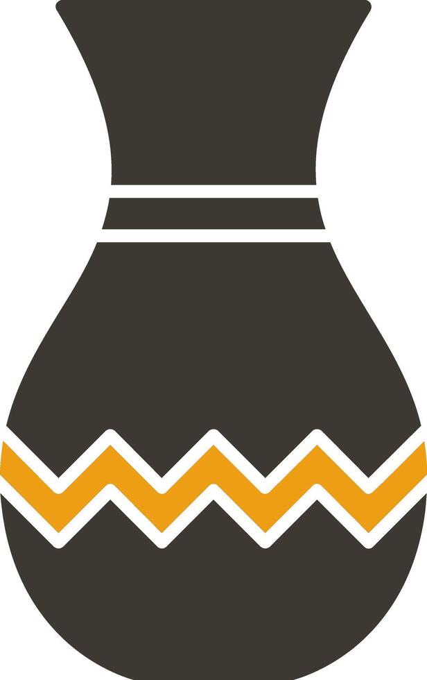 Vase Glyph Two Colour Icon vector
