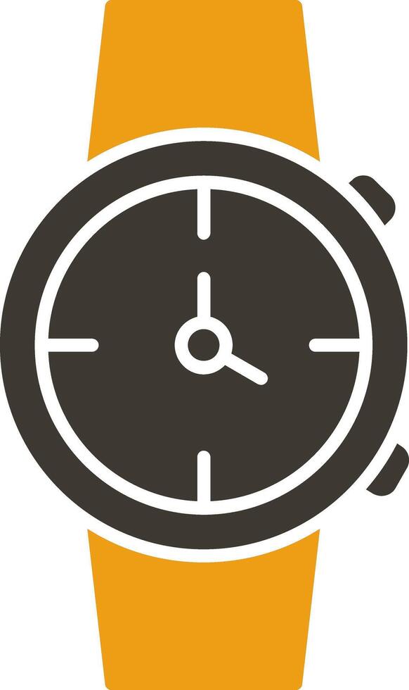 Watch Glyph Two Colour Icon vector