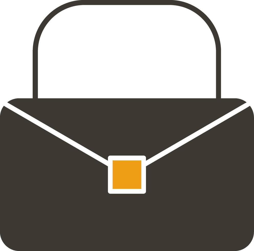 Handbag Glyph Two Colour Icon vector