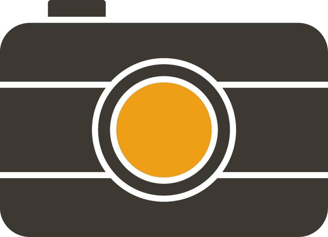 Old Came Glyph Two Colour Icon vector