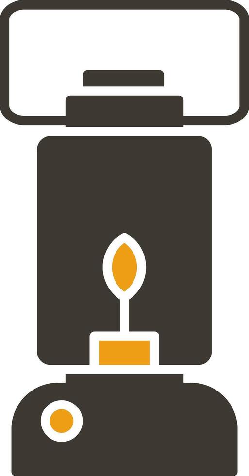 Oil Lamp Glyph Two Colour Icon vector