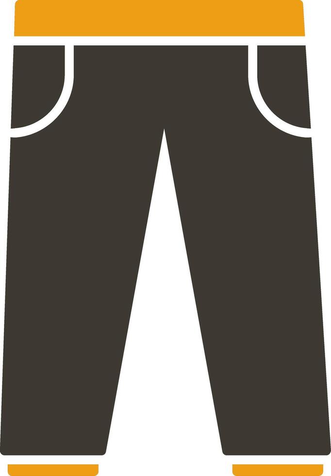 Trousers Glyph Two Colour Icon vector