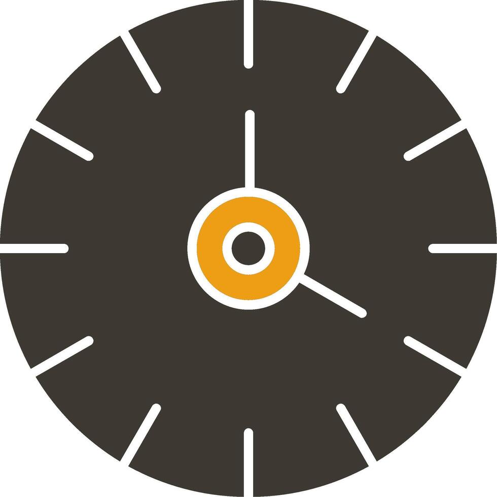 Clock Glyph Two Colour Icon vector