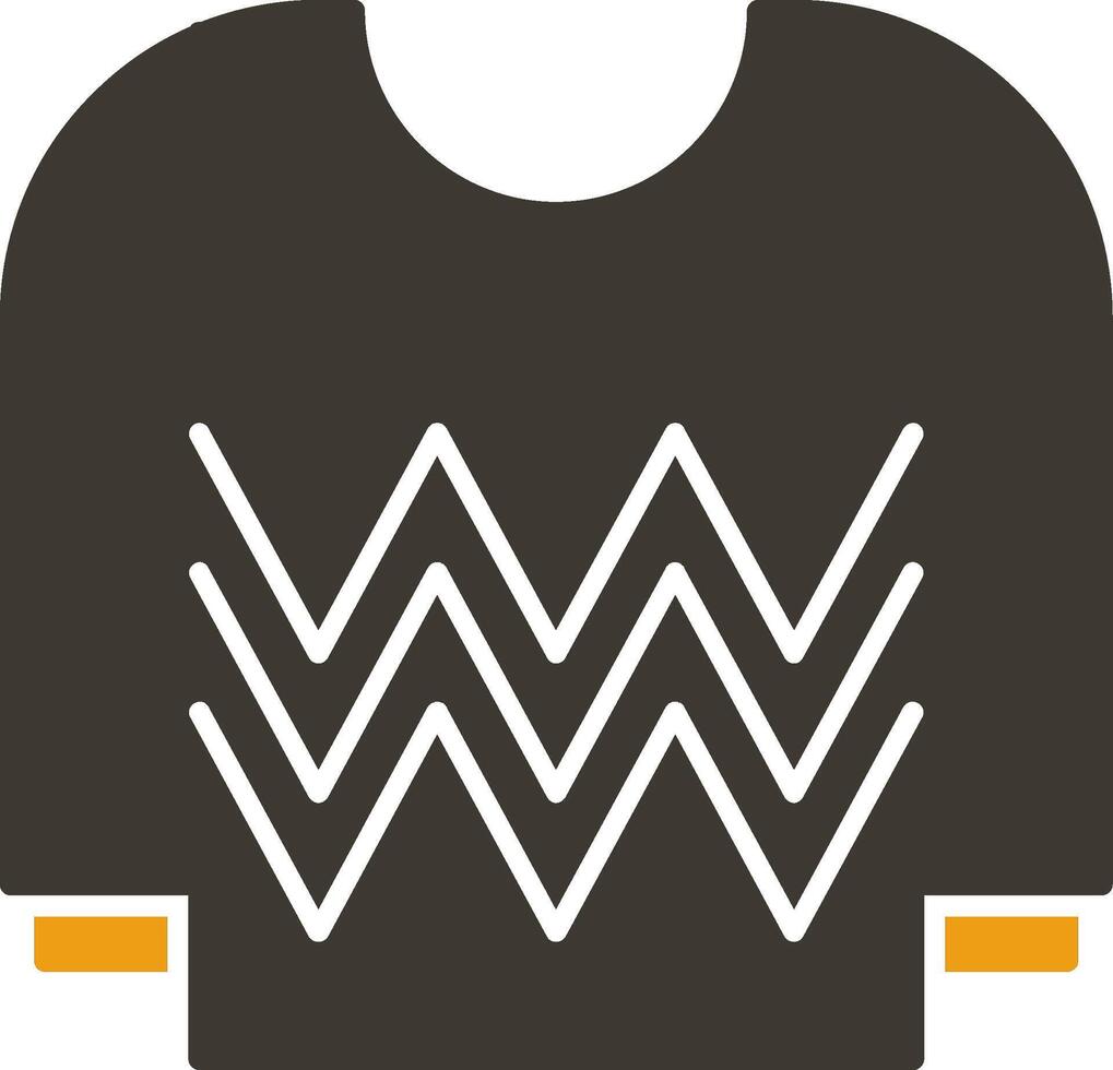 jersey glifo dos color icono vector