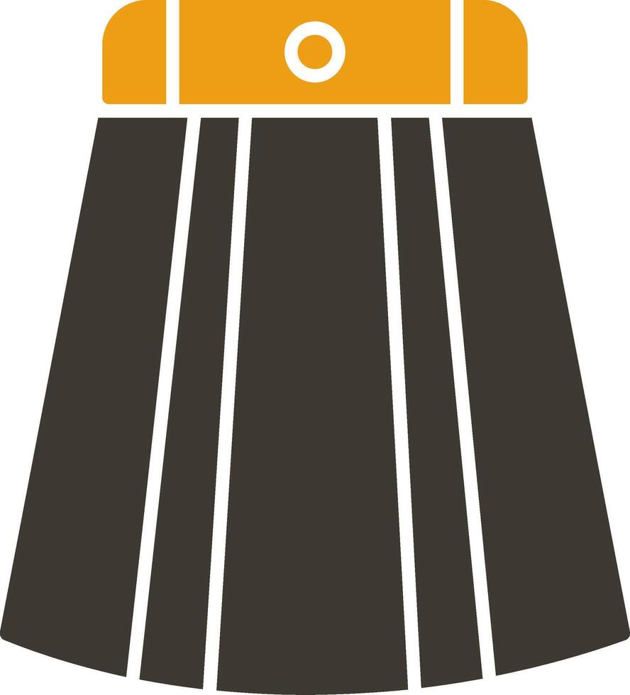 Long Skirt Glyph Two Colour Icon vector