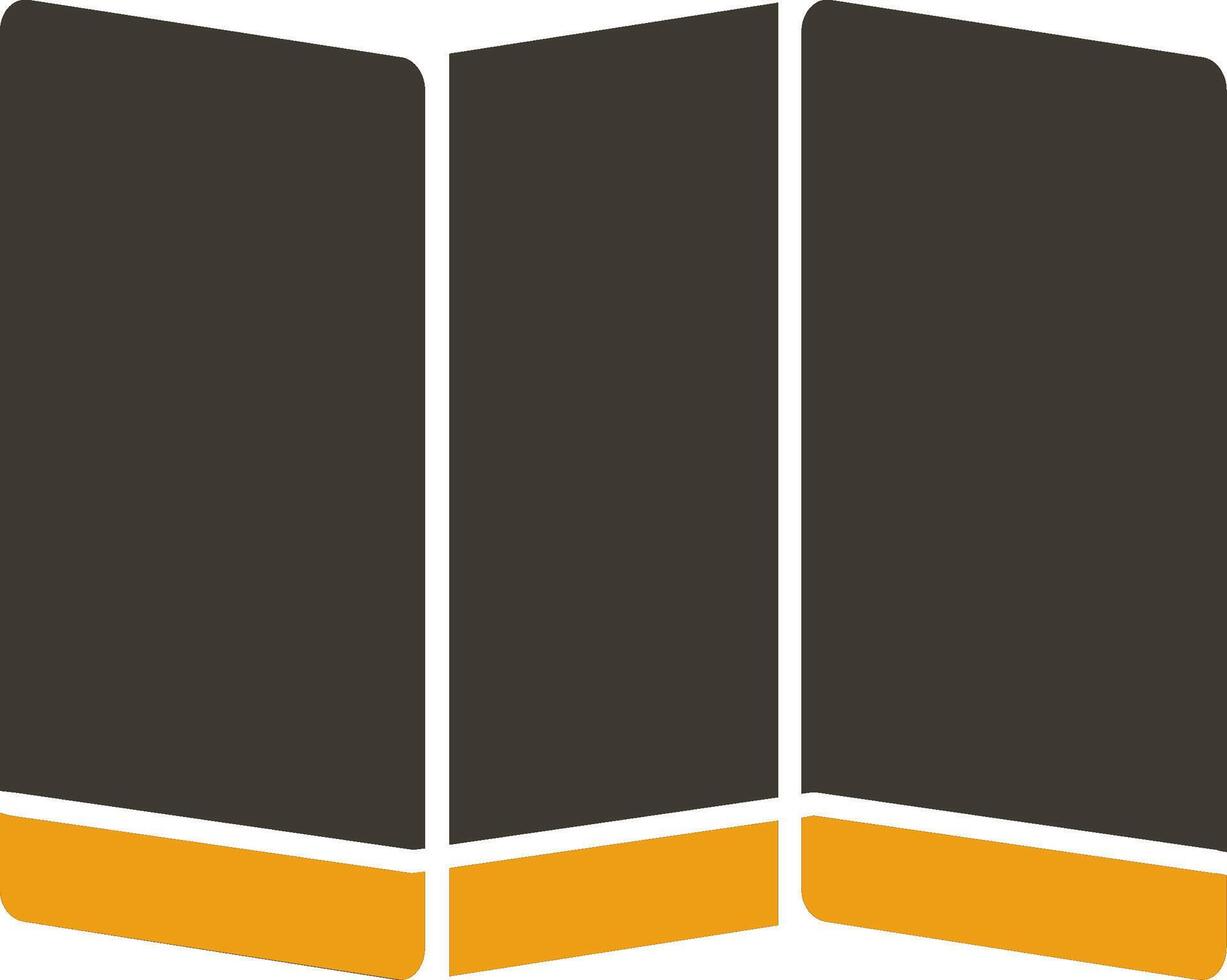 Folding Screen Glyph Two Colour Icon vector