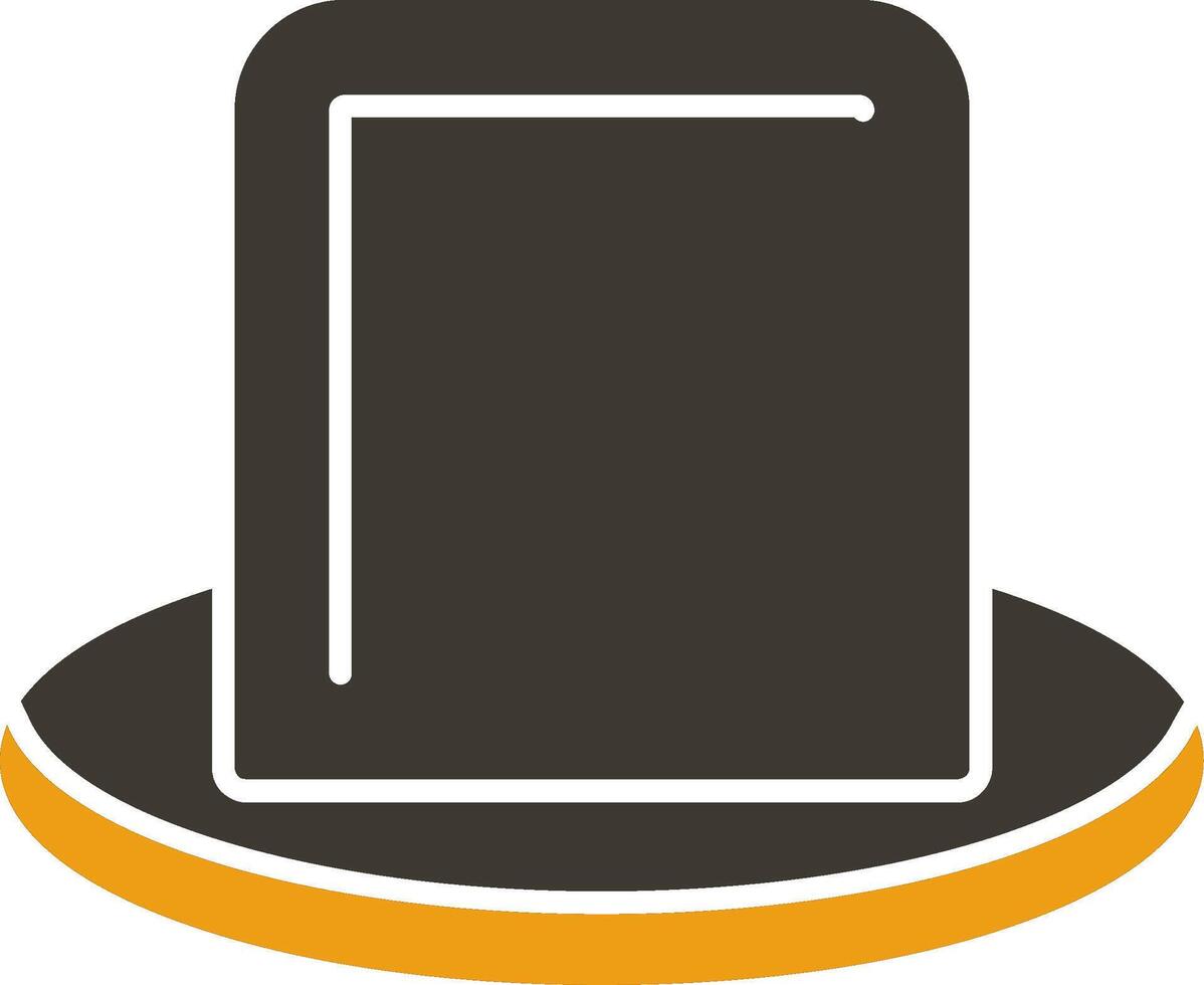 Hat Glyph Two Colour Icon vector