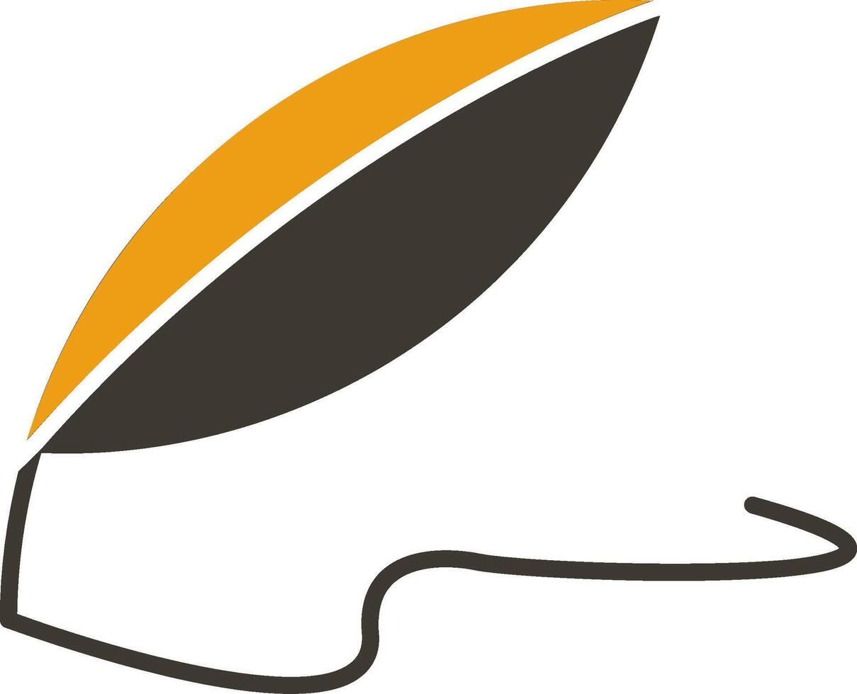 Quill Glyph Two Colour Icon vector