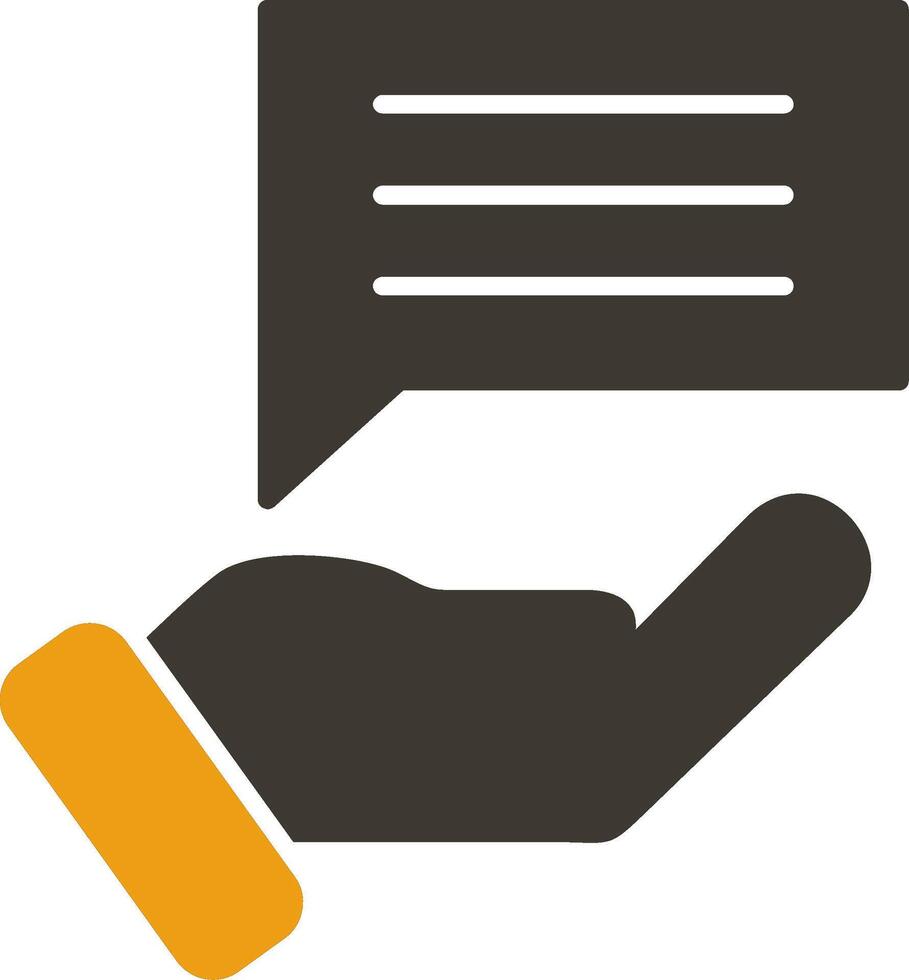 Feedback Glyph Two Colour Icon vector
