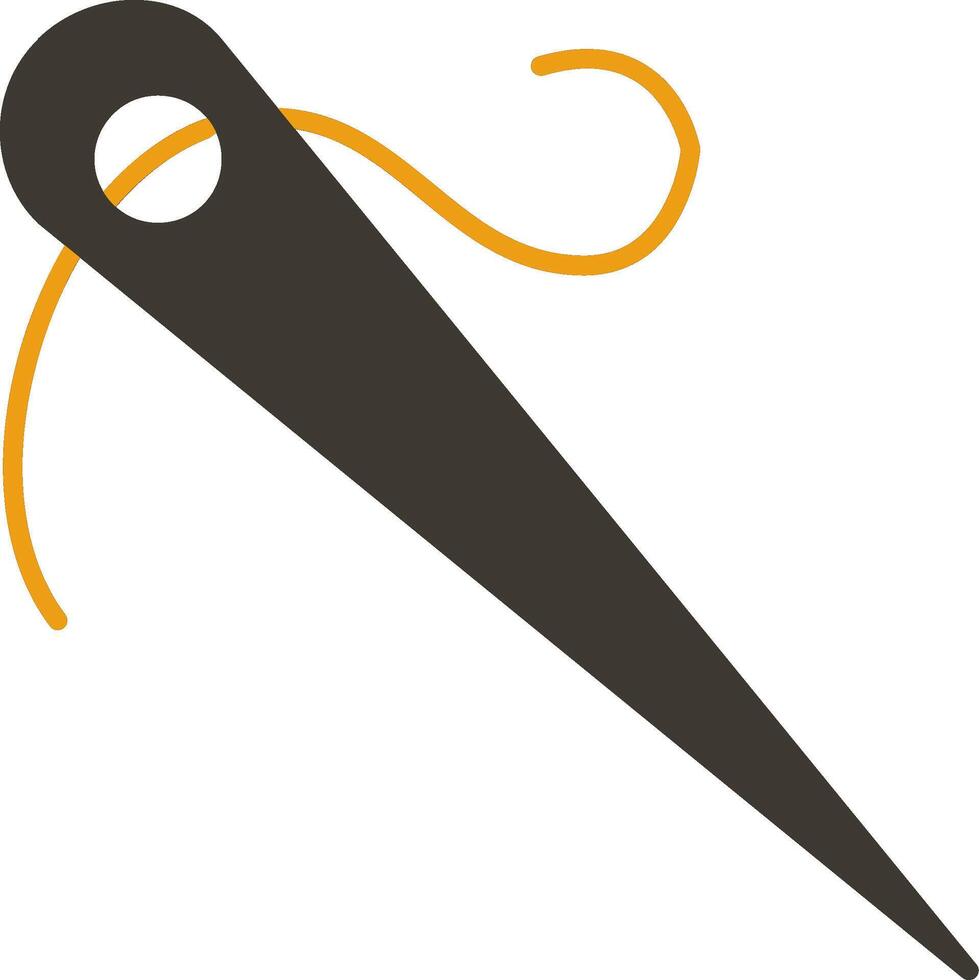 Needle Glyph Two Colour Icon vector
