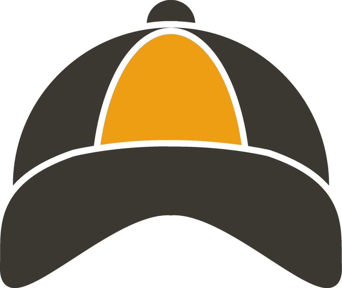 cap Glyph Two Colour Icon vector