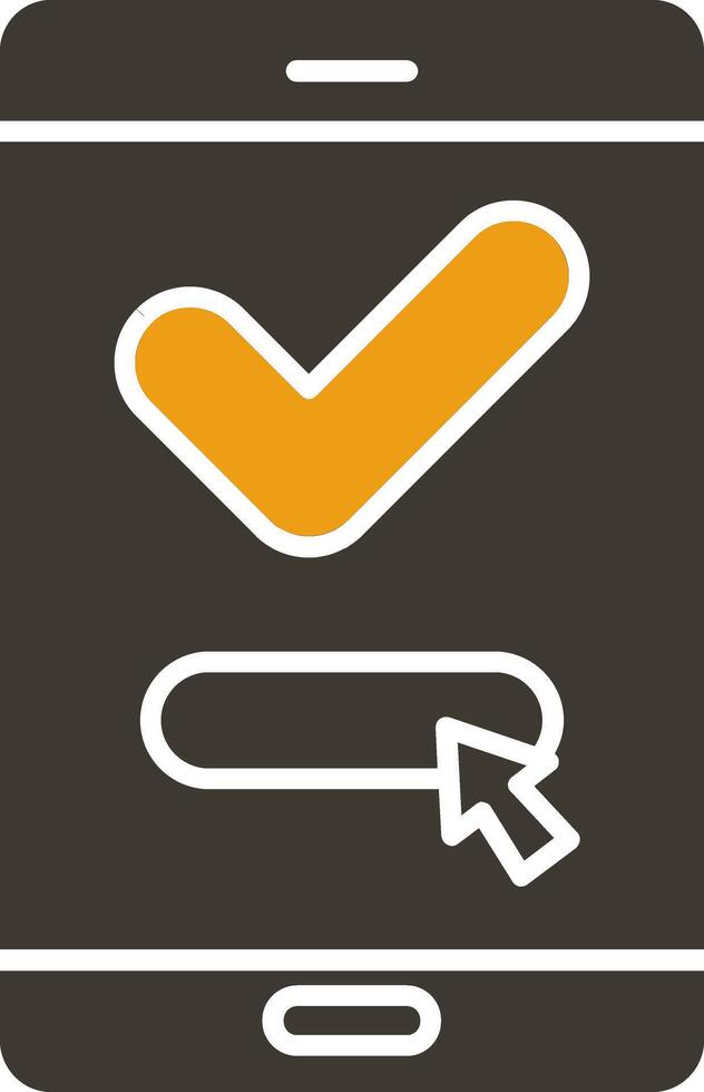 Order Glyph Two Colour Icon vector
