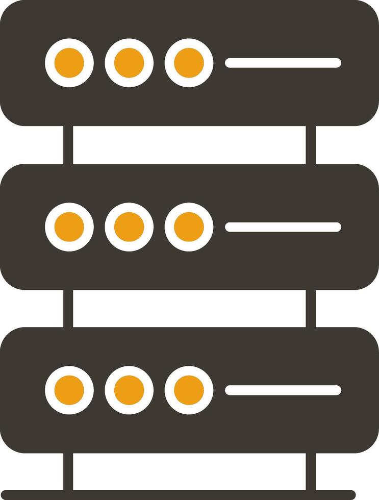 Database Glyph Two Colour Icon vector