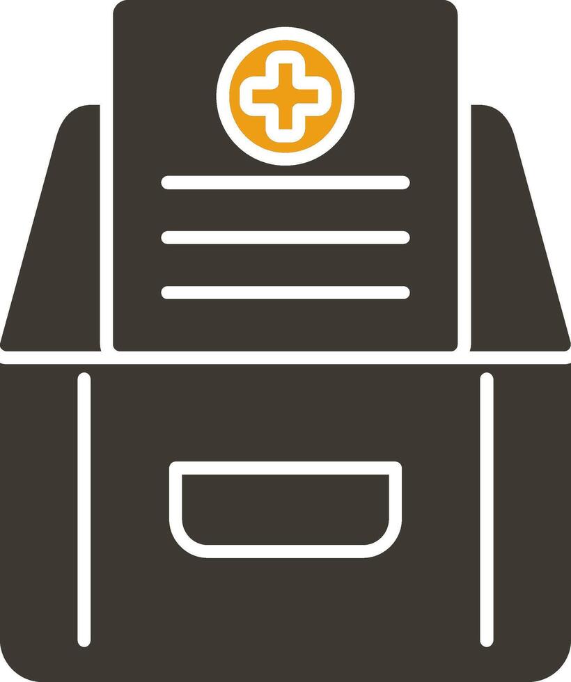 Archive Glyph Two Colour Icon vector