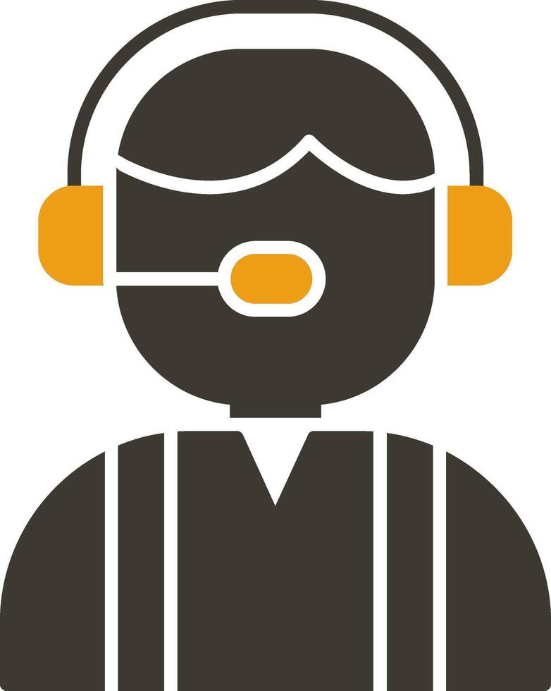 Customer Service Glyph Two Colour Icon vector