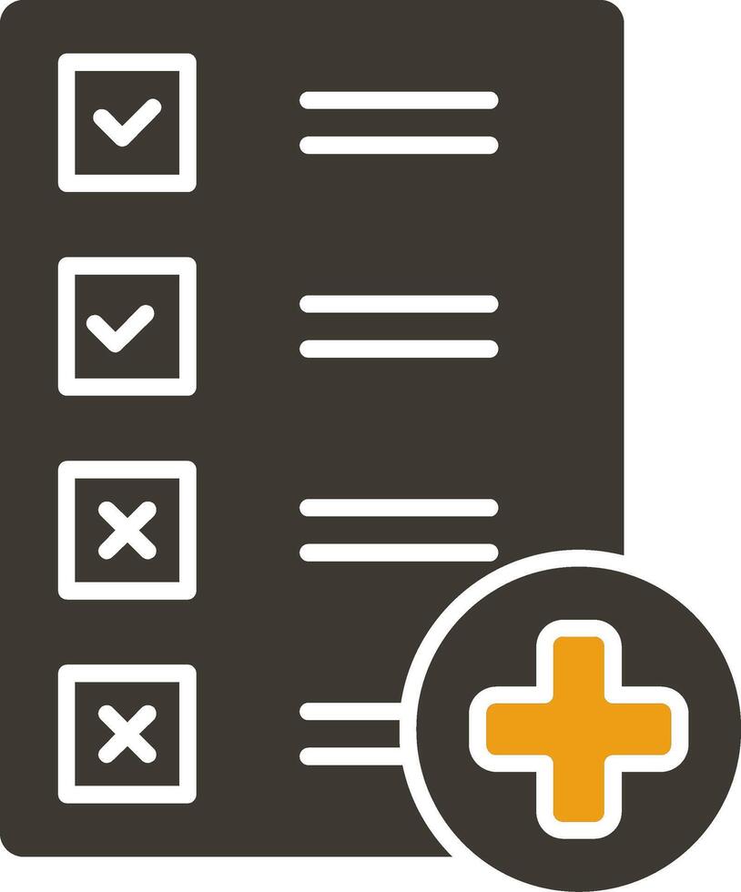 Checklist Glyph Two Colour Icon vector