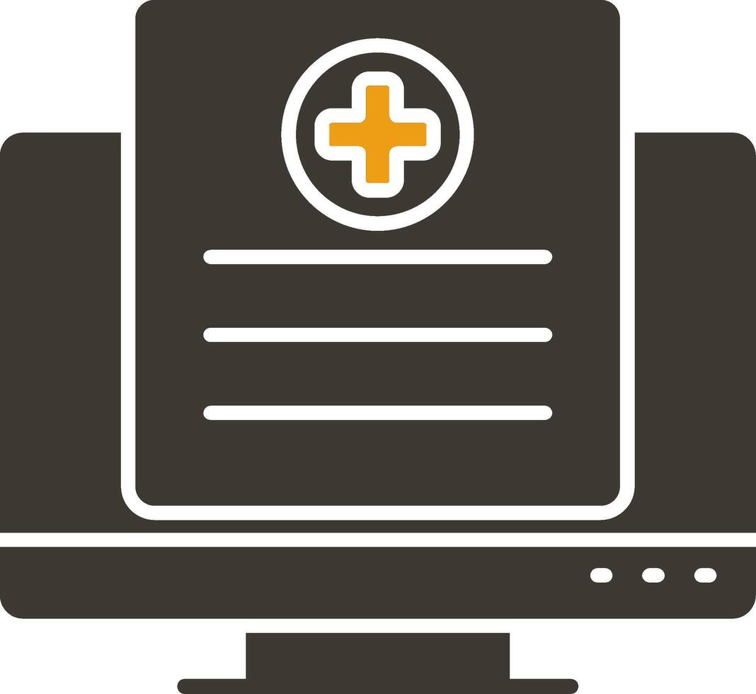 Computer Glyph Two Colour Icon vector