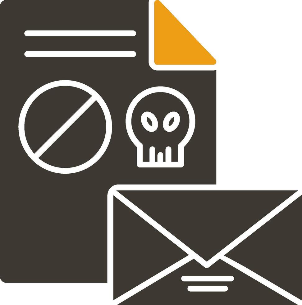 Spam Glyph Two Colour Icon vector