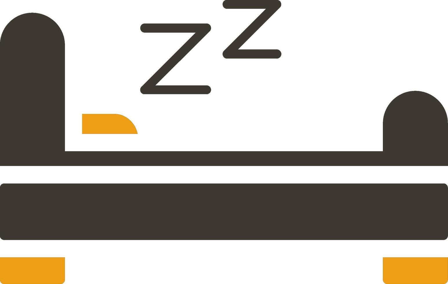 Bed Glyph Two Colour Icon vector