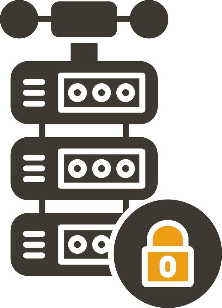 Server Glyph Two Colour Icon vector