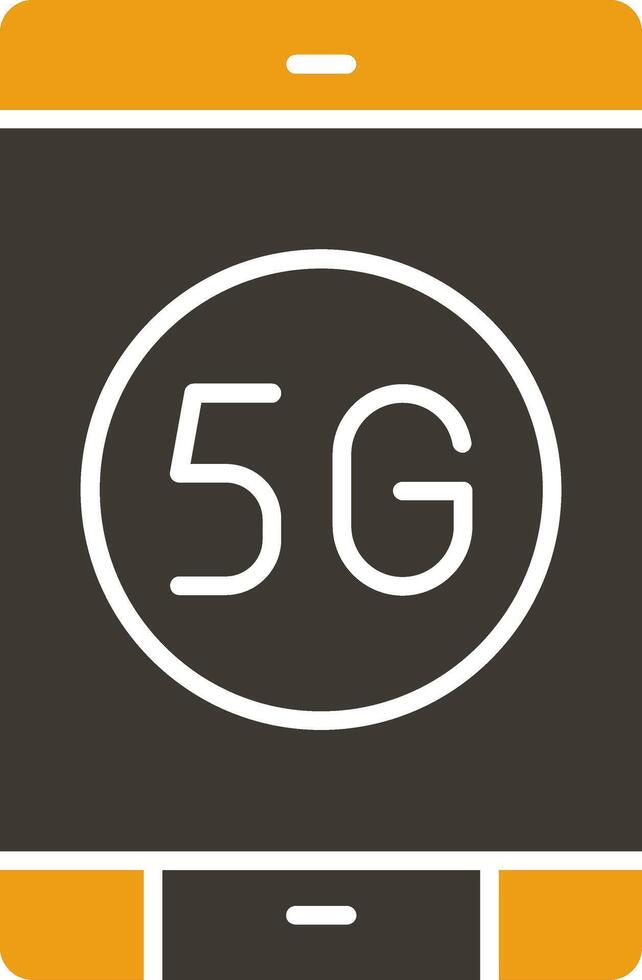 5g Glyph Two Colour Icon vector