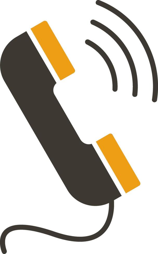 Phone Call Glyph Two Colour Icon vector