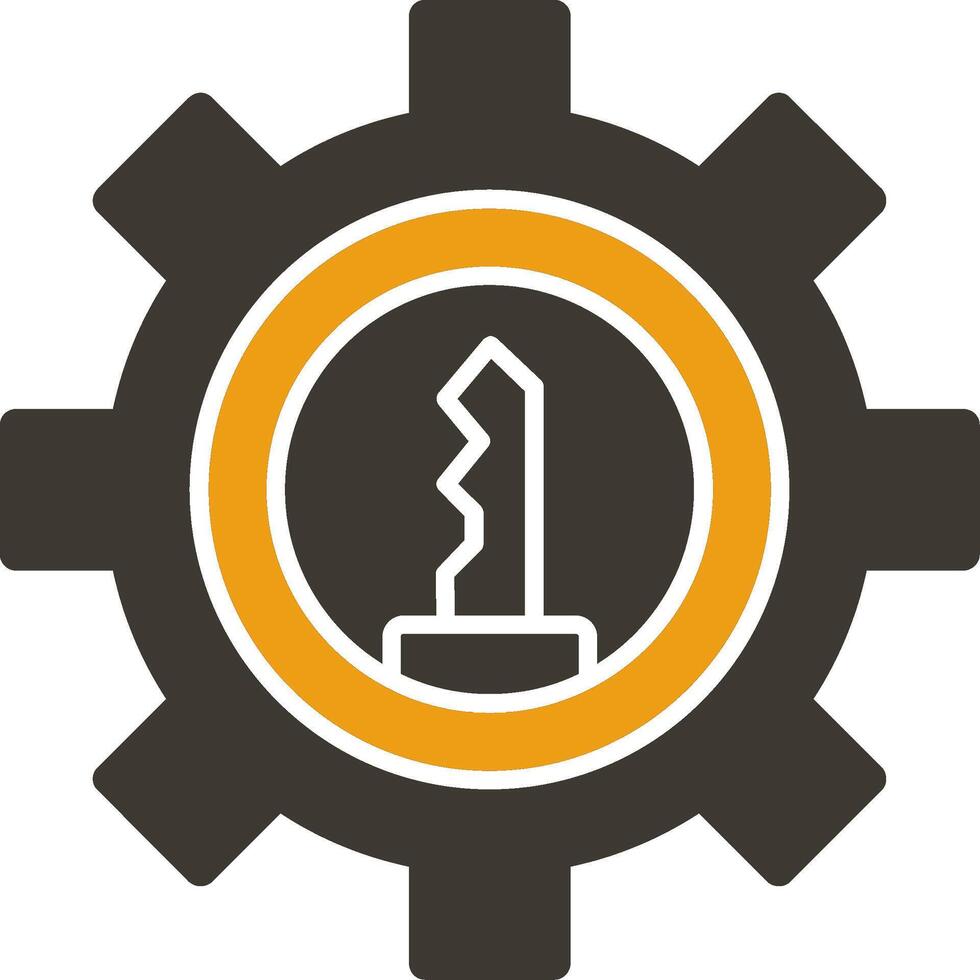 Gear Glyph Two Colour Icon vector