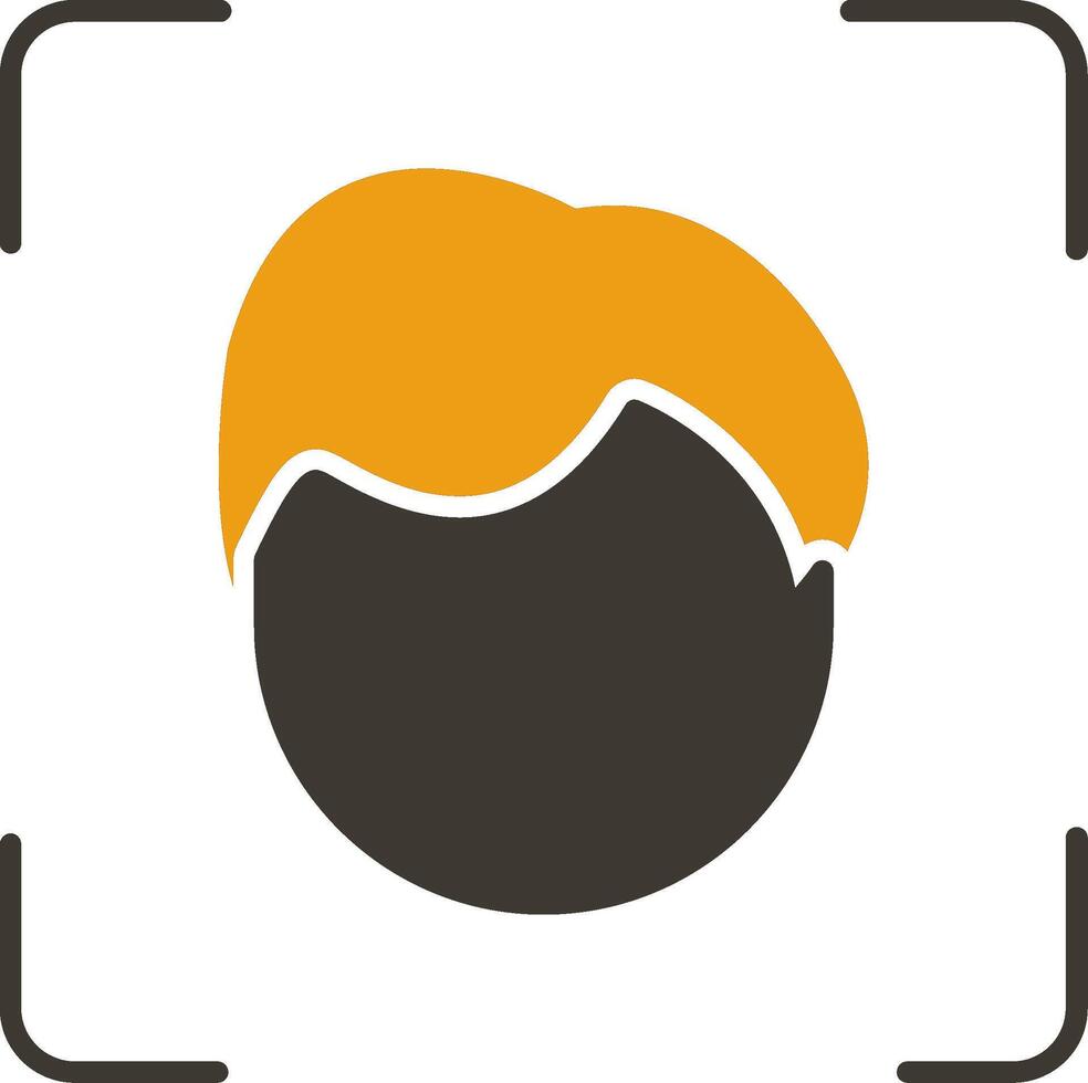Face Scan Glyph Two Colour Icon vector