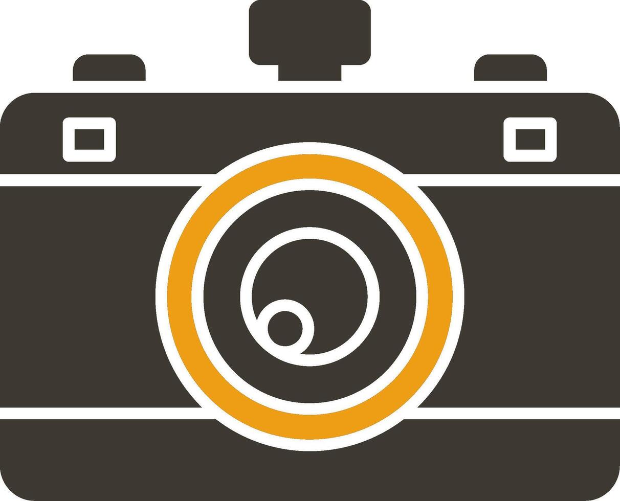 Camera Glyph Two Colour Icon vector